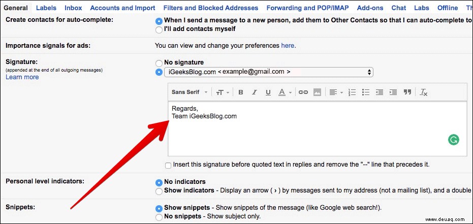 So erstellen Sie eine Google Mail-Signatur auf iPhone, Android und PC 
