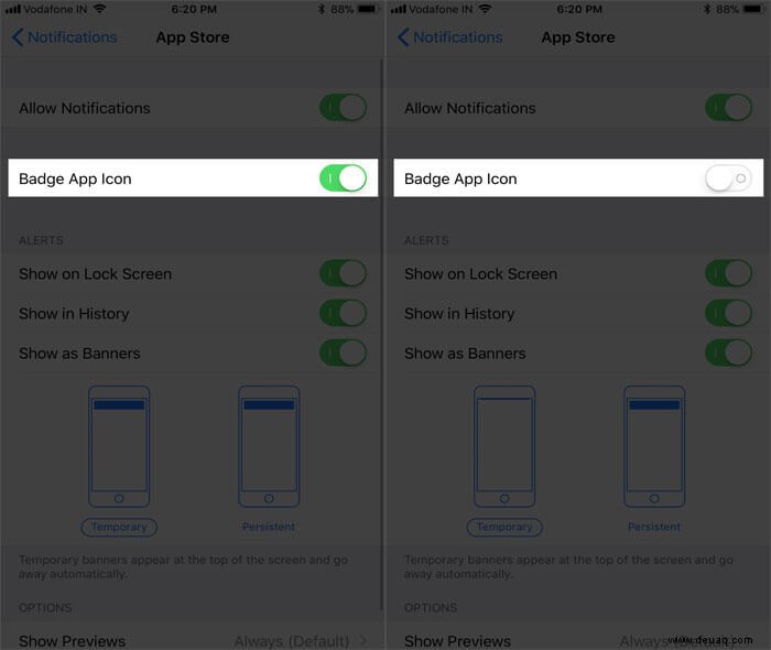 So deaktivieren Sie das rote App Store-Abzeichen auf iPhone und iPad 