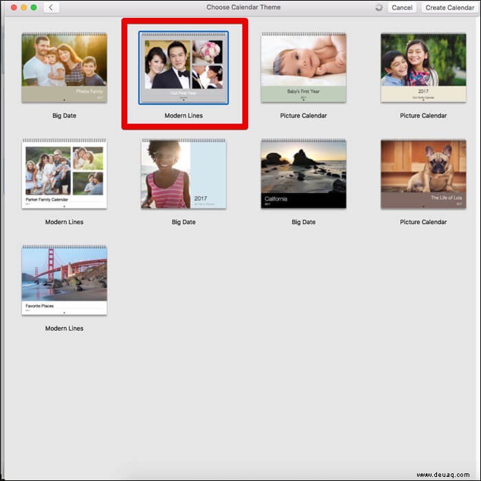 So erstellen Sie einen benutzerdefinierten Kalender in der Fotos-App auf dem Mac 