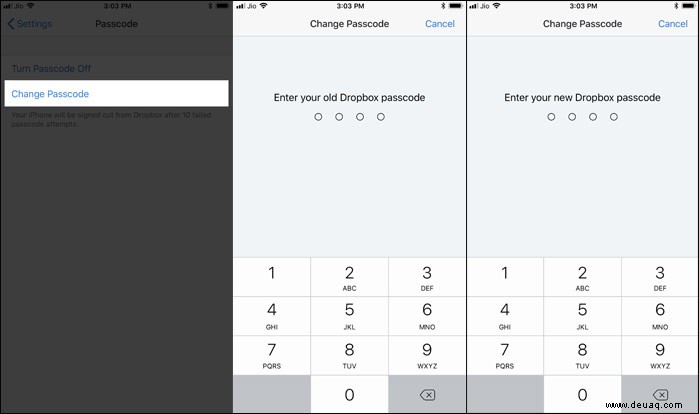 So setzen Sie den Dropbox-Passcode auf iPhone und Android zurück 