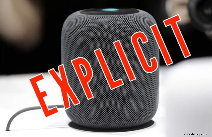 So verhindern Sie, dass HomePod explizite Inhalte abspielt 