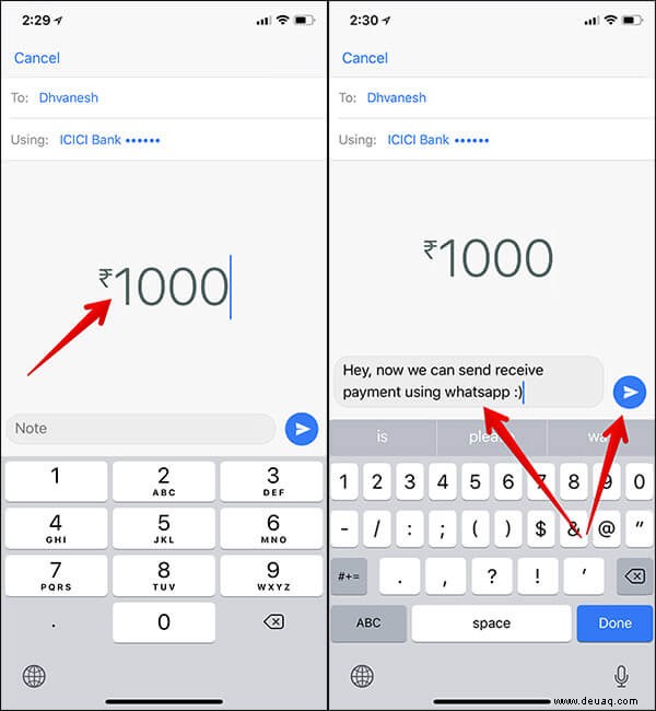 So senden/empfangen Sie Geld mit WhatsApp auf iPhone und Android 