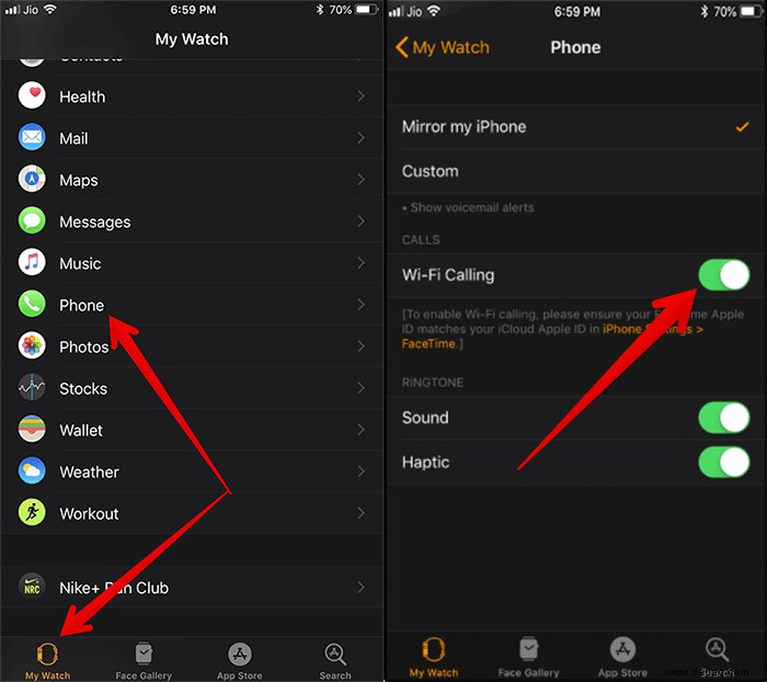 So aktivieren Sie WLAN-Anrufe auf der Apple Watch 