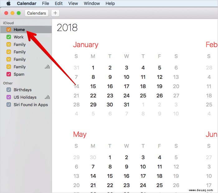 So zeigen Sie Kalenderereignisse als Liste auf dem Mac an 