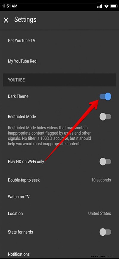 So aktivieren Sie den dunklen Modus in YouTube auf dem iPhone oder iPad 