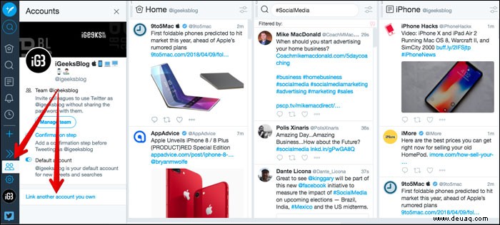 So verwenden Sie TweetDeck zum Verwalten mehrerer Twitter-Konten 