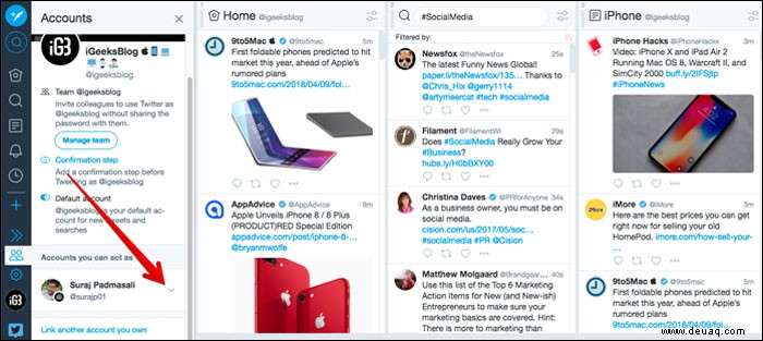 So verwenden Sie TweetDeck zum Verwalten mehrerer Twitter-Konten 