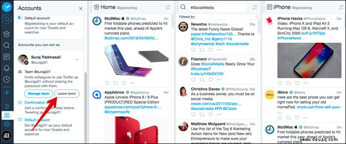 So verwenden Sie TweetDeck zum Verwalten mehrerer Twitter-Konten 