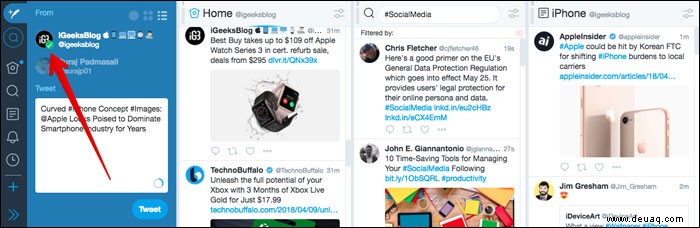 So verwenden Sie TweetDeck zum Verwalten mehrerer Twitter-Konten 