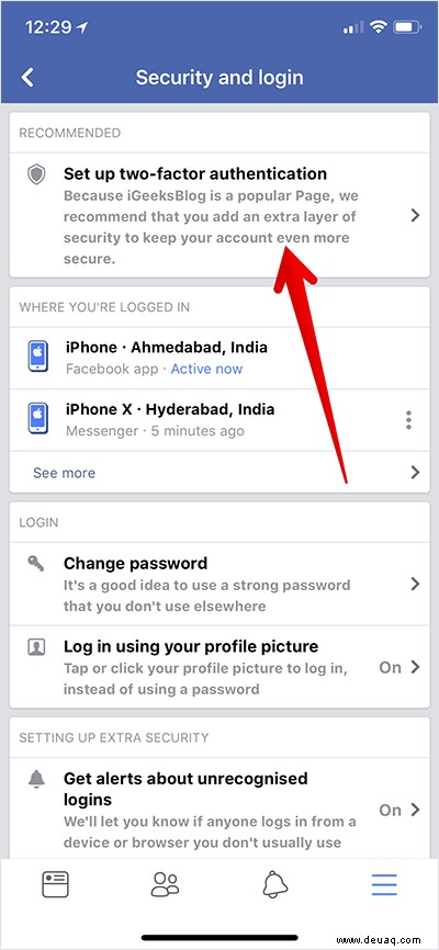 So aktivieren Sie die Zwei-Faktor-Authentifizierung für Facebook 