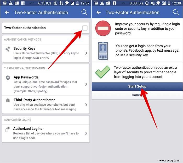 So aktivieren Sie die Zwei-Faktor-Authentifizierung für Facebook 