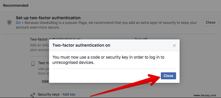So aktivieren Sie die Zwei-Faktor-Authentifizierung für Facebook 