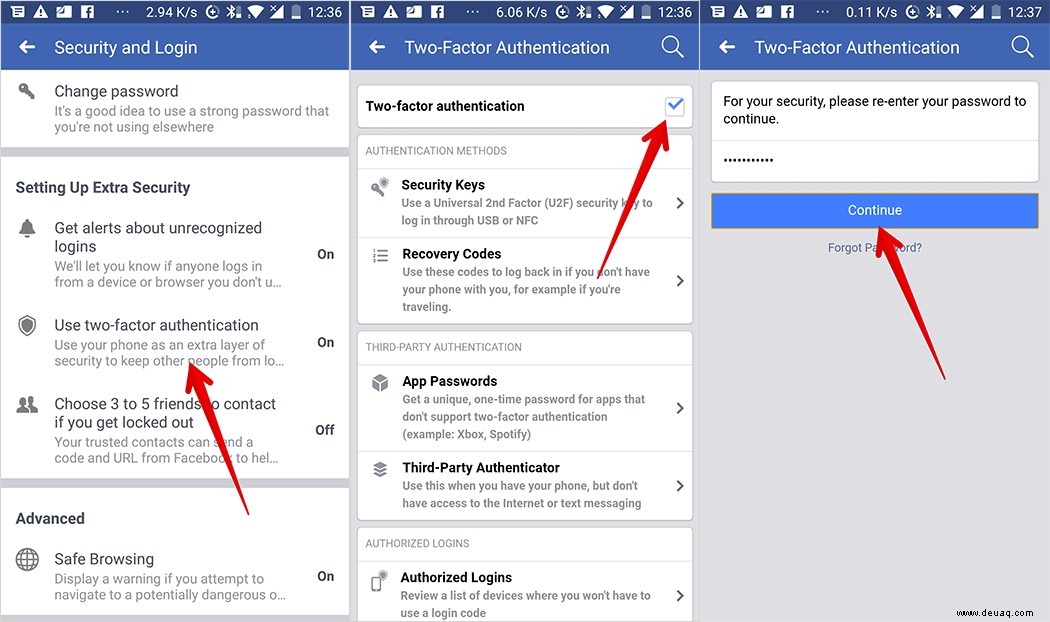 So aktivieren Sie die Zwei-Faktor-Authentifizierung für Facebook 
