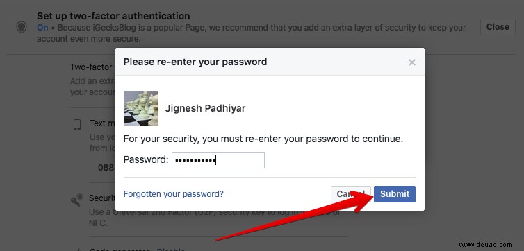 So aktivieren Sie die Zwei-Faktor-Authentifizierung für Facebook 