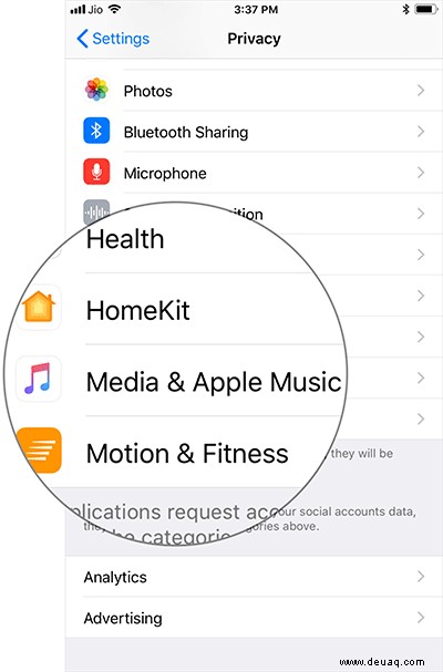 So deaktivieren Sie App-Berechtigungen von Drittanbietern für Apple Music 