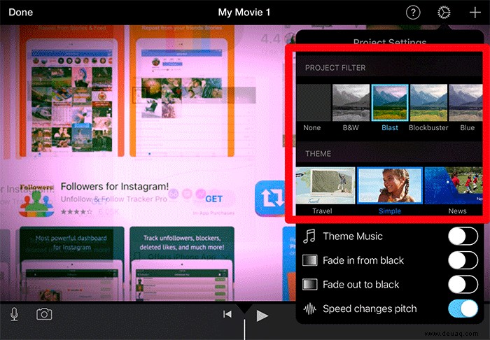 So erstellen Sie einen Film mit der iMovie App auf dem iPad 