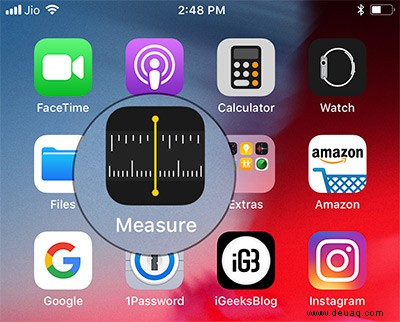So verwenden Sie die Measure-App auf dem iPhone 
