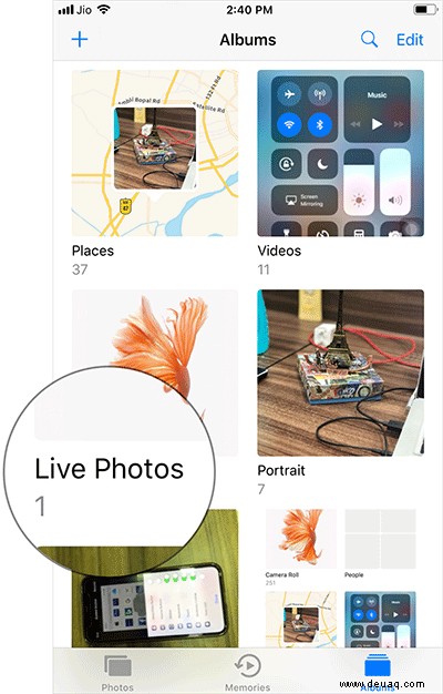 So erhalten Sie Live-Fisch-Hintergründe in iOS 11 auf dem iPhone zurück 