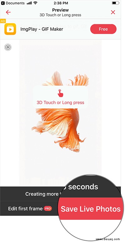 So erhalten Sie Live-Fisch-Hintergründe in iOS 11 auf dem iPhone zurück 