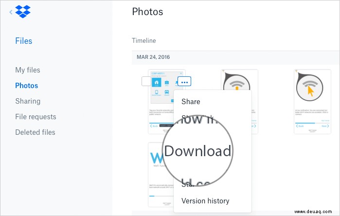 So laden Sie Fotos von Dropbox auf iPhone, iPad, Mac oder Windows herunter 