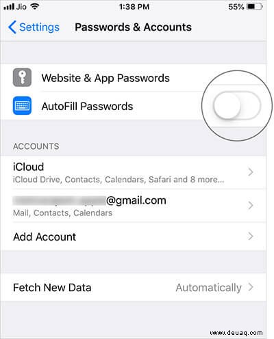 So erlauben Sie Safari, Passwörter für Websites auf dem iPhone zu speichern 