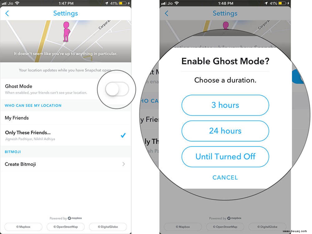 So deaktivieren Sie den Standort in Snapchat auf iPhone und Android 