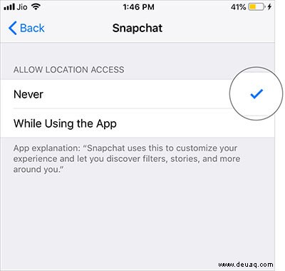 So deaktivieren Sie den Standort in Snapchat auf iPhone und Android 