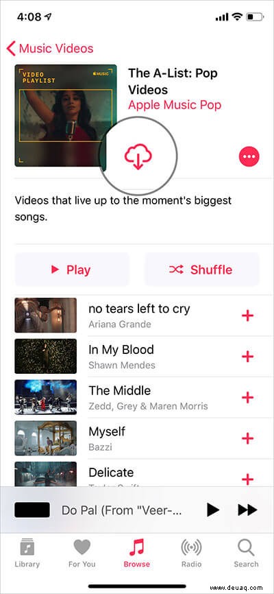 So sehen Sie sich Musikvideos in Apple Music an 