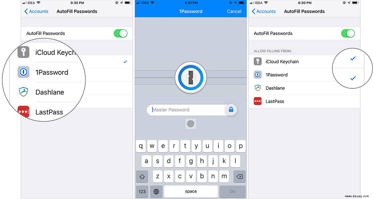 So ändern Sie die Standard-Passwort-AutoFill-App auf dem iPhone 