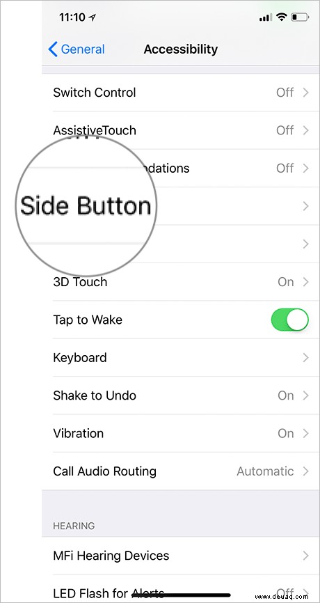 So verhindern Sie, dass die iPhone-Seitentaste unbeabsichtigt Siri aktiviert 