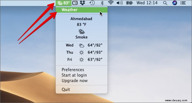 So fügen Sie die Wettervorhersage zu Ihrer Mac-Menüleiste hinzu 