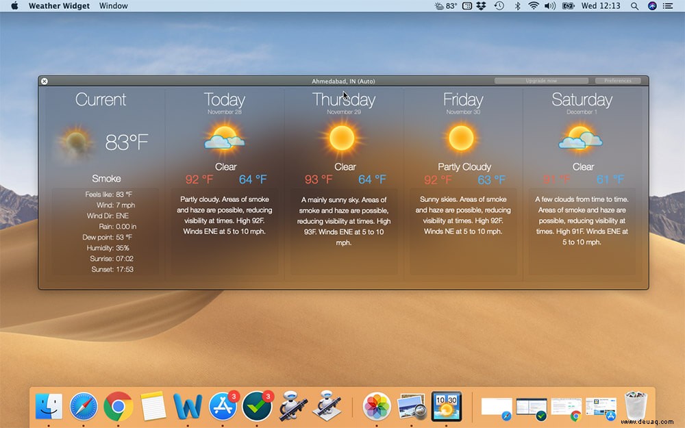 So fügen Sie die Wettervorhersage zu Ihrer Mac-Menüleiste hinzu 