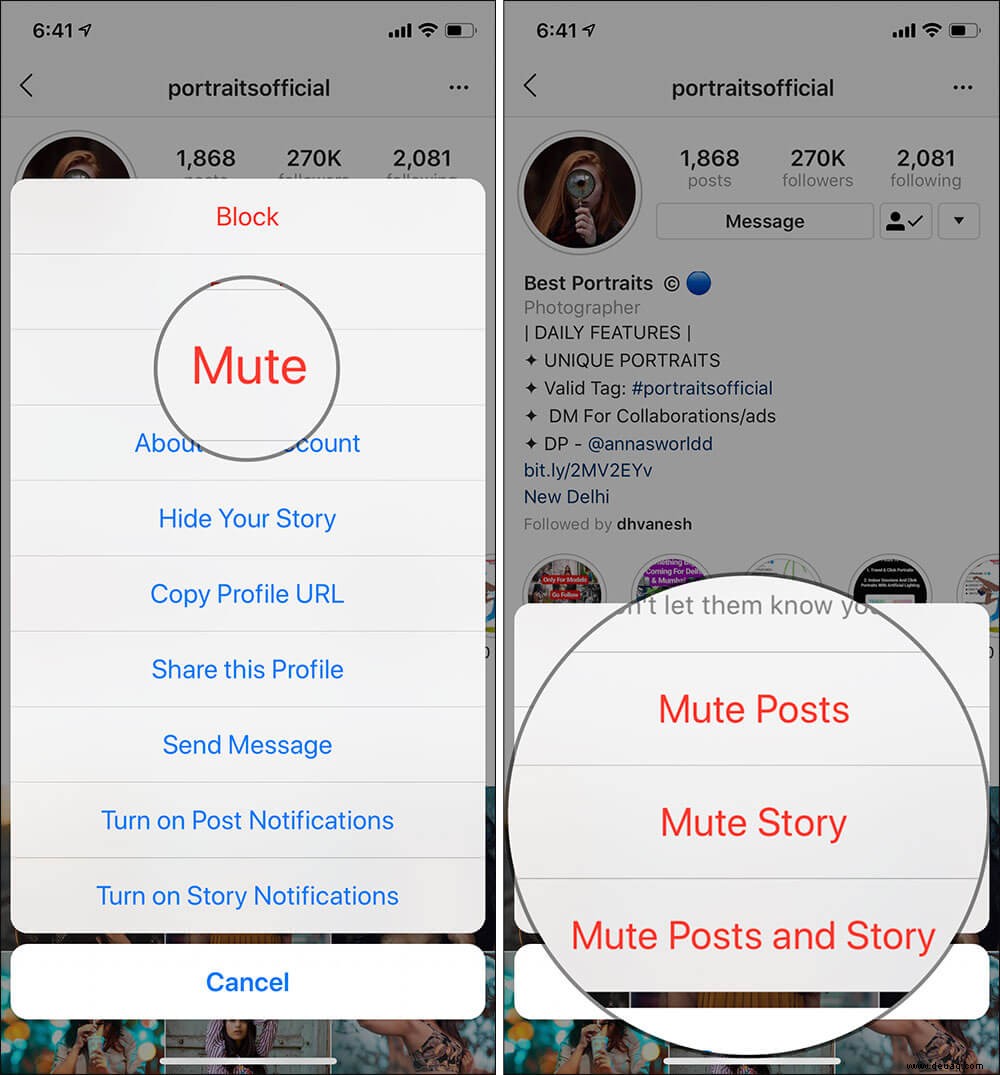 So verstecken Sie Instagram-Posts oder -Geschichten auf dem iPhone, ohne Konten zu entfolgen 