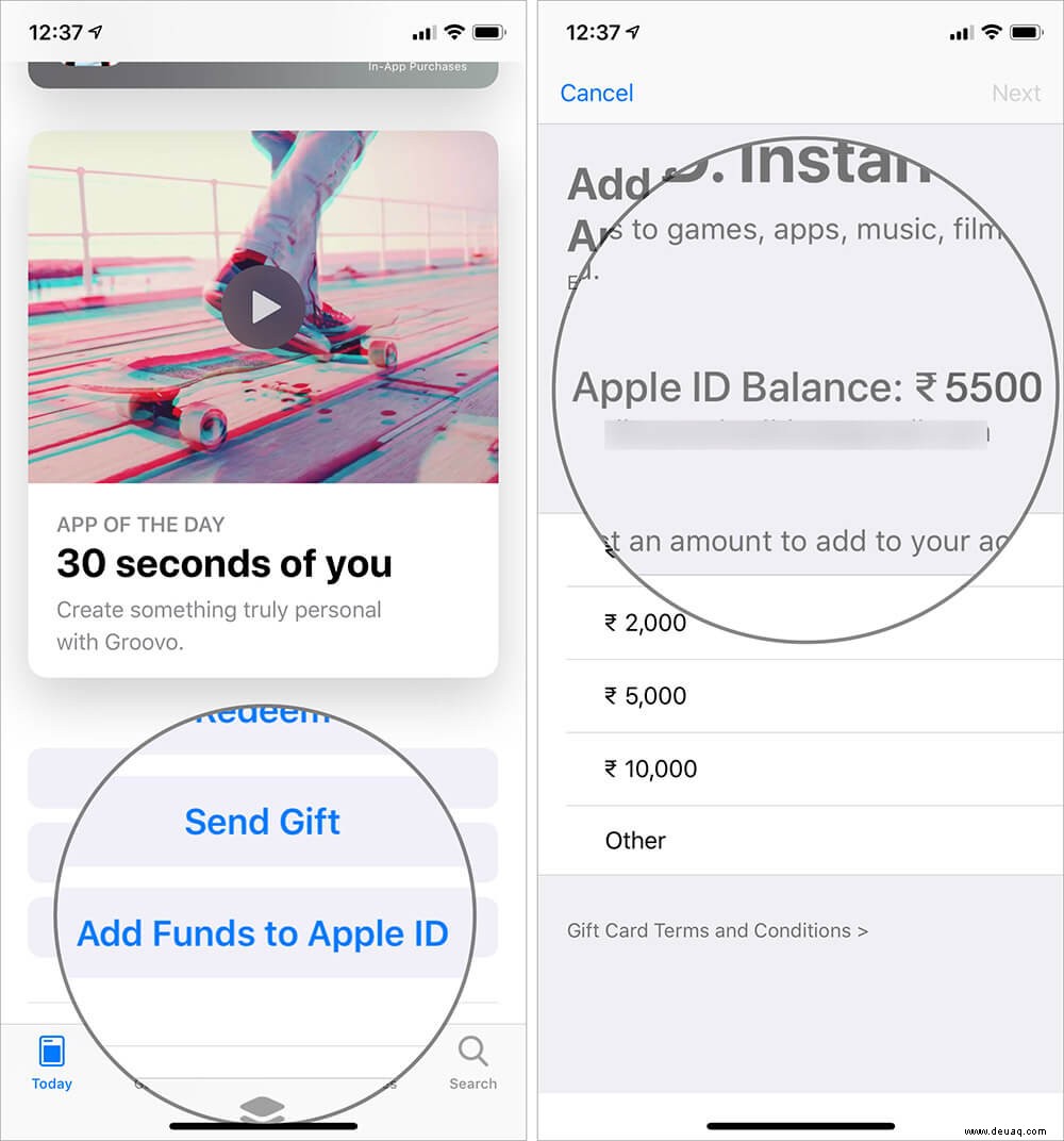 So fügen Sie Ihrer Apple-ID auf iPhone, iPad und Mac Guthaben hinzu 