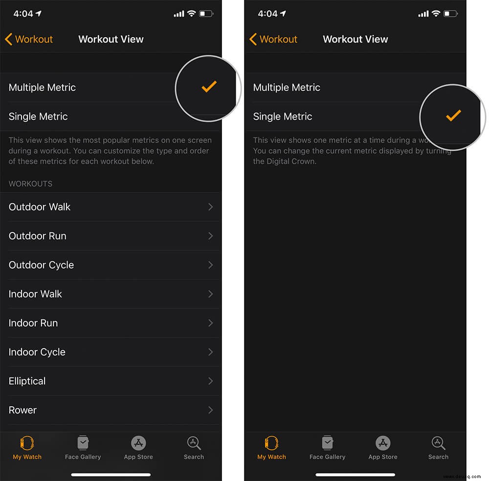 So verwenden Sie die Trainings-App auf der Apple Watch 