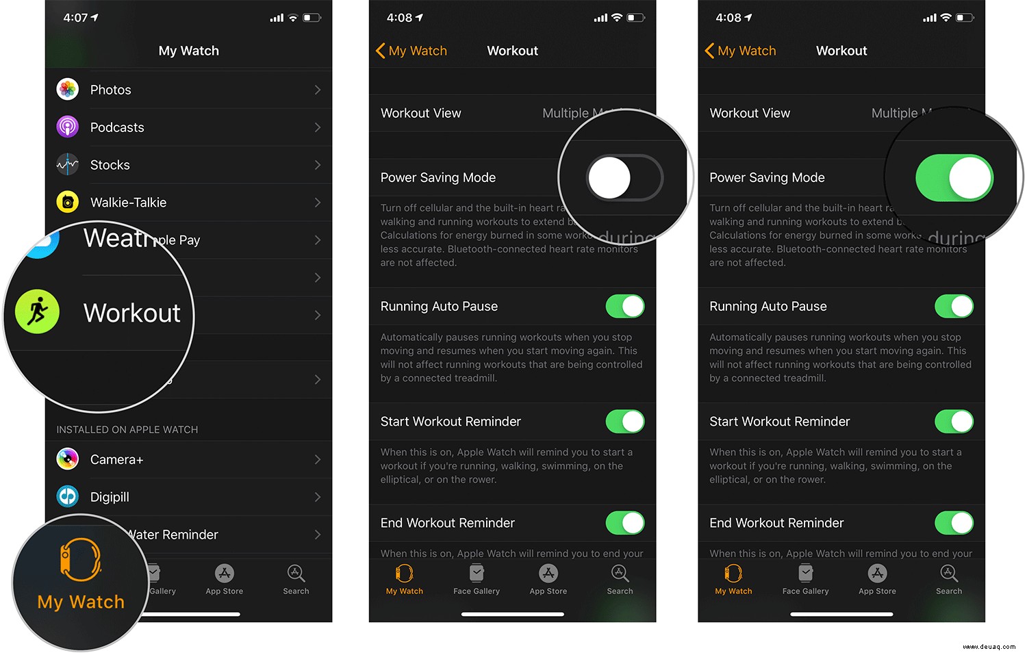 So verwenden Sie die Trainings-App auf der Apple Watch 