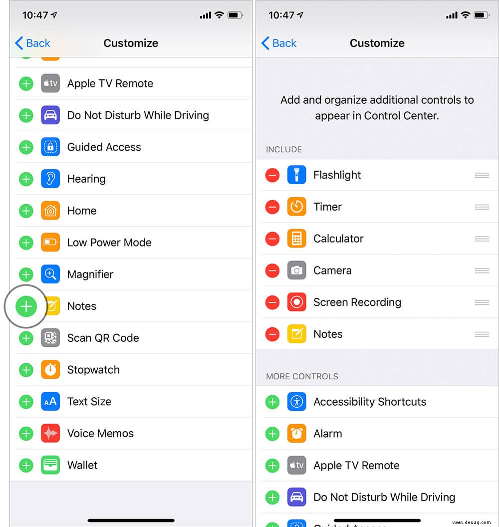 So fügen Sie Notizen zum Kontrollzentrum auf iPhone und iPad hinzu 