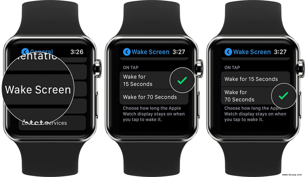 So halten Sie den Apple Watch-Bildschirm länger eingeschaltet 