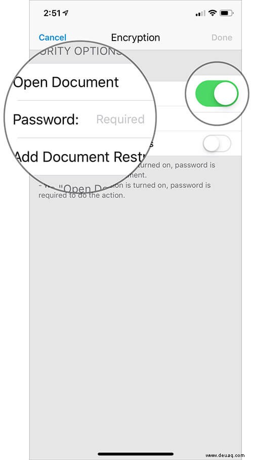 So verschlüsseln Sie eine PDF-Datei auf dem iPhone oder iPad 