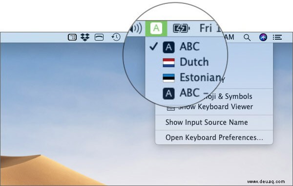 So ändern Sie das Tastaturlayout auf dem Mac 