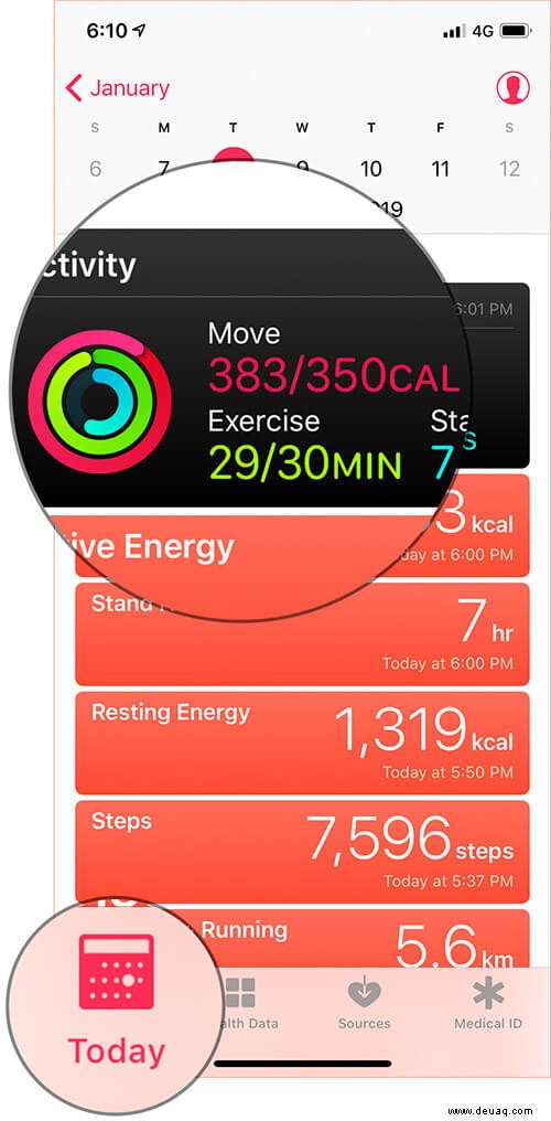 So zeigen Sie die Zusammenfassung der wöchentlichen Aktivitäten auf der Apple Watch und dem iPhone an 