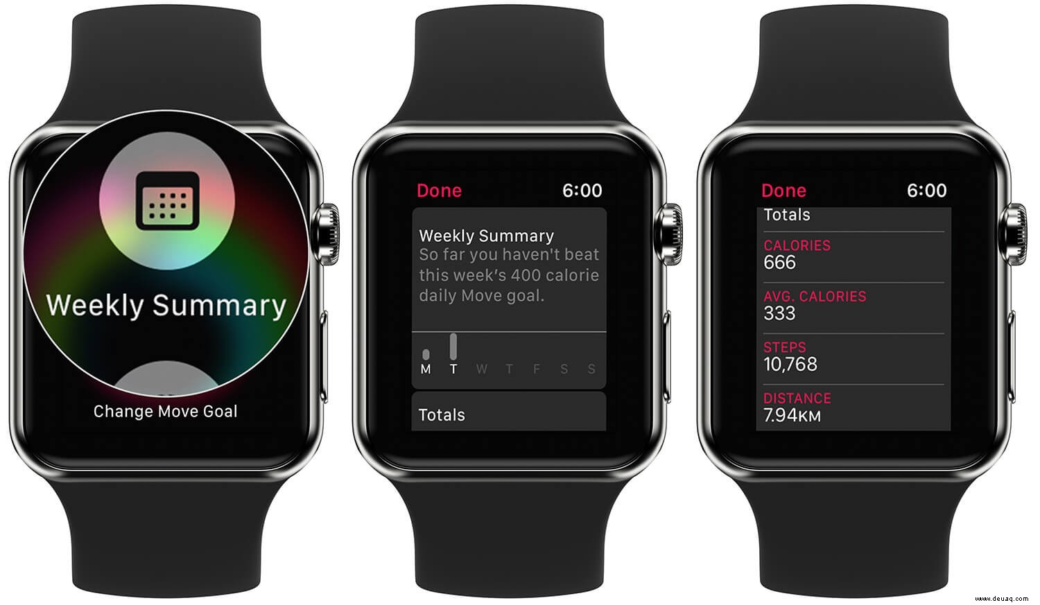 So zeigen Sie die Zusammenfassung der wöchentlichen Aktivitäten auf der Apple Watch und dem iPhone an 