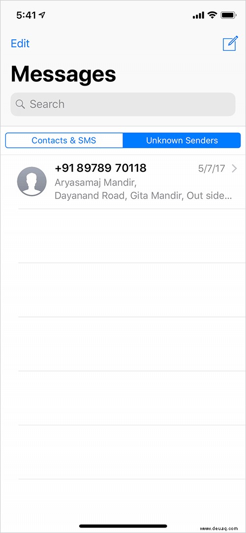 So deaktivieren Sie iMessages-Benachrichtigungen von unbekannten Absendern auf dem iPhone 