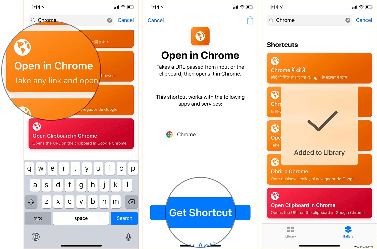 So öffnen Sie Links in Chrome auf iPhone und iPad mit der Shortcuts-App 