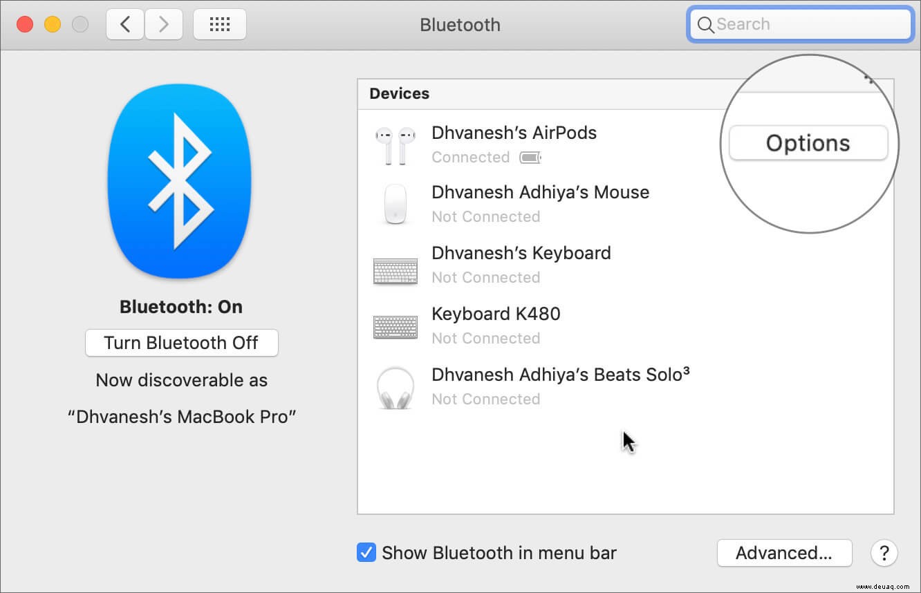 So ändern Sie die AirPods-Einstellungen auf dem Mac 