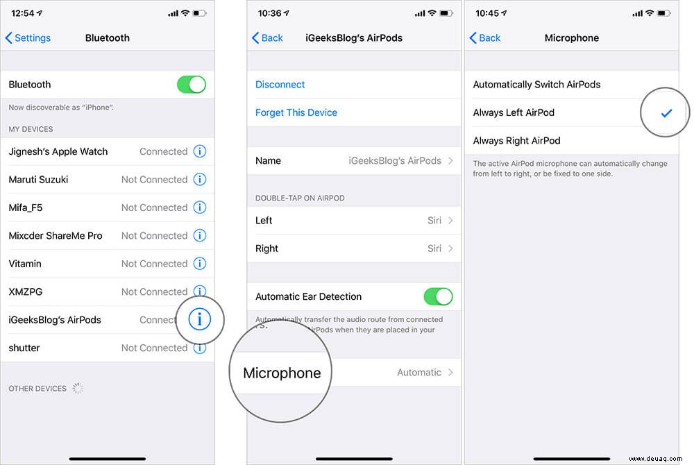 So ändern Sie die AirPods-Einstellungen auf dem iPhone oder iPad 