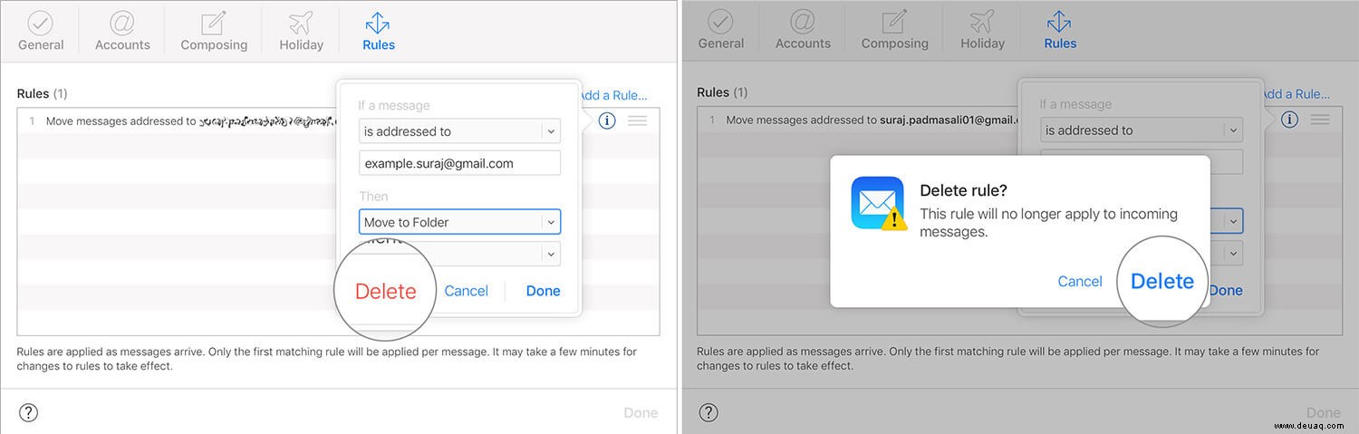 So leiten Sie iCloud-E-Mails automatisch an ein anderes E-Mail-Konto weiter 