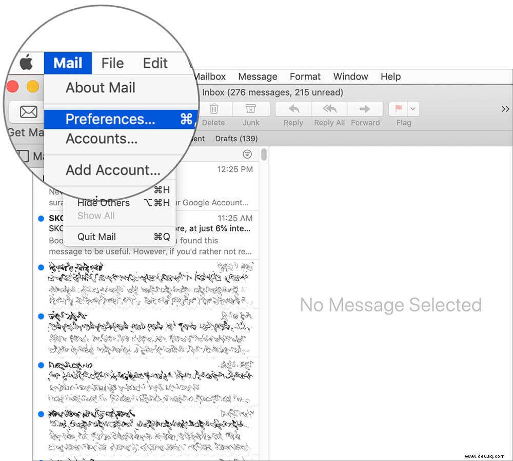So verhindern Sie, dass die Mail-App Anhänge automatisch auf dem Mac herunterlädt 