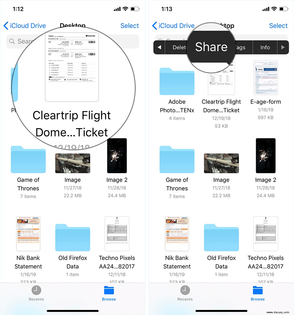 So erstellen Sie Dropbox-ähnliche Links in iCloud Drive auf iPhone und iPad 