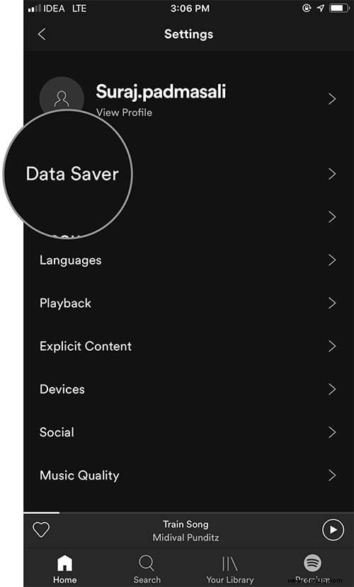 So aktivieren Sie den Datensparmodus in Spotify auf dem iPhone 
